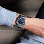 Classic Men’s Watch – Water Resistant, Dual Time, 10-Year Power
